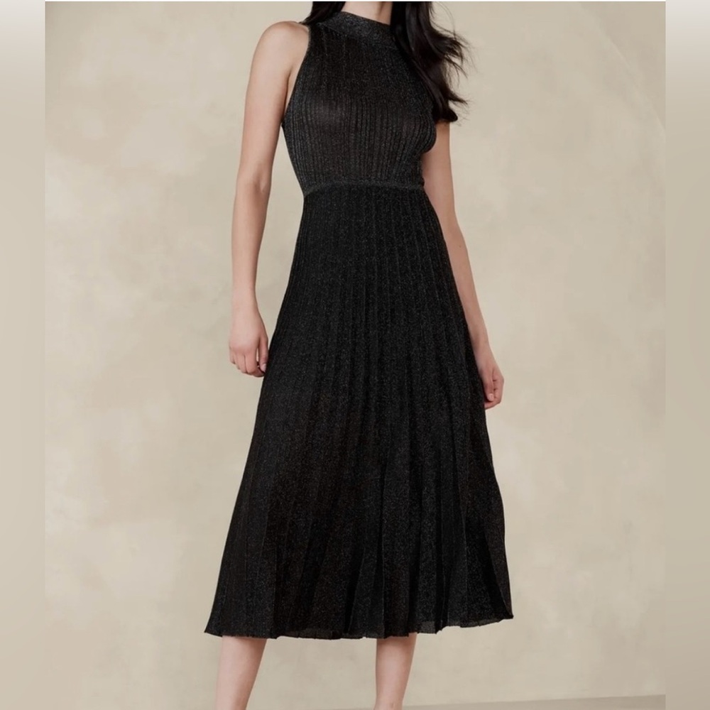 NWT Banana Republic XL Lustro Metallic Sweater‎ Dress  New